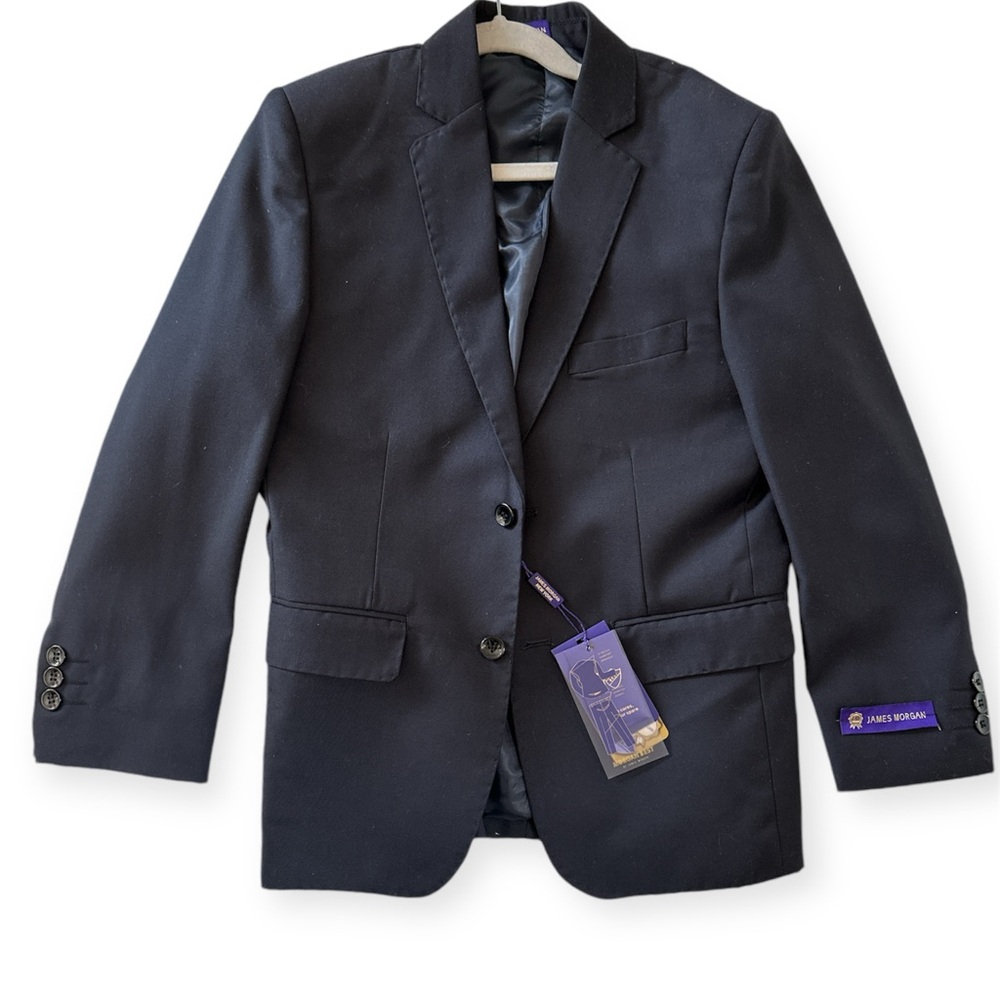 Boys Black Suit Blazer James Morgan NWT